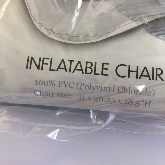 NWT Inflatable Chair Clear - Picture 2 of 3